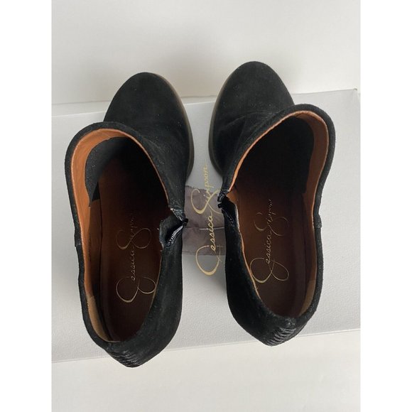 jessica simpson jp drette black cow split suede Sz 6.5M - Picture 6 of 9